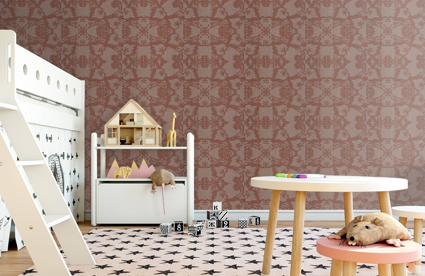 Обои BT2003 фото в интерьере детская
