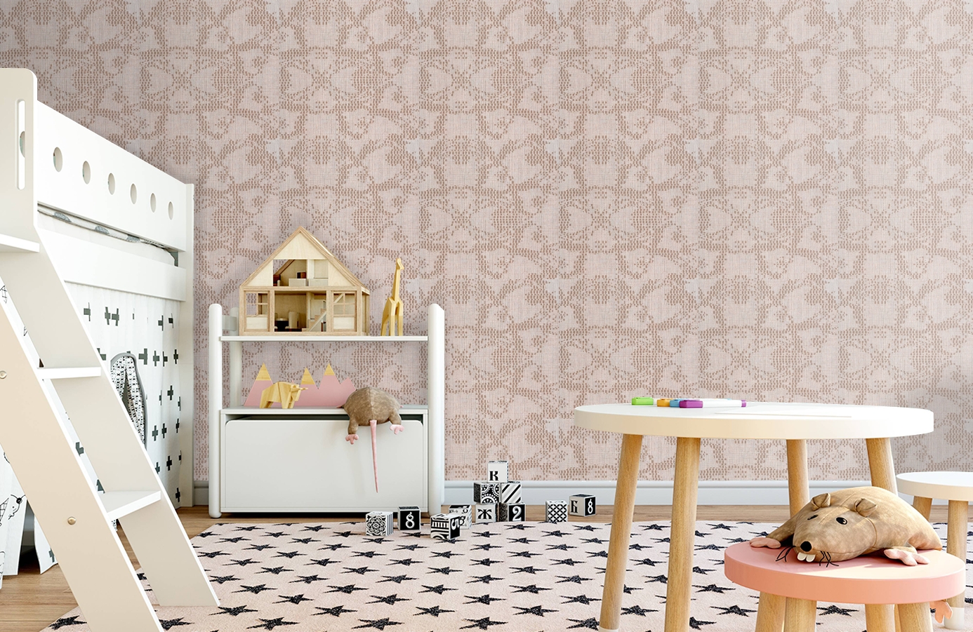 Обои BT2007 фото в интерьере детская