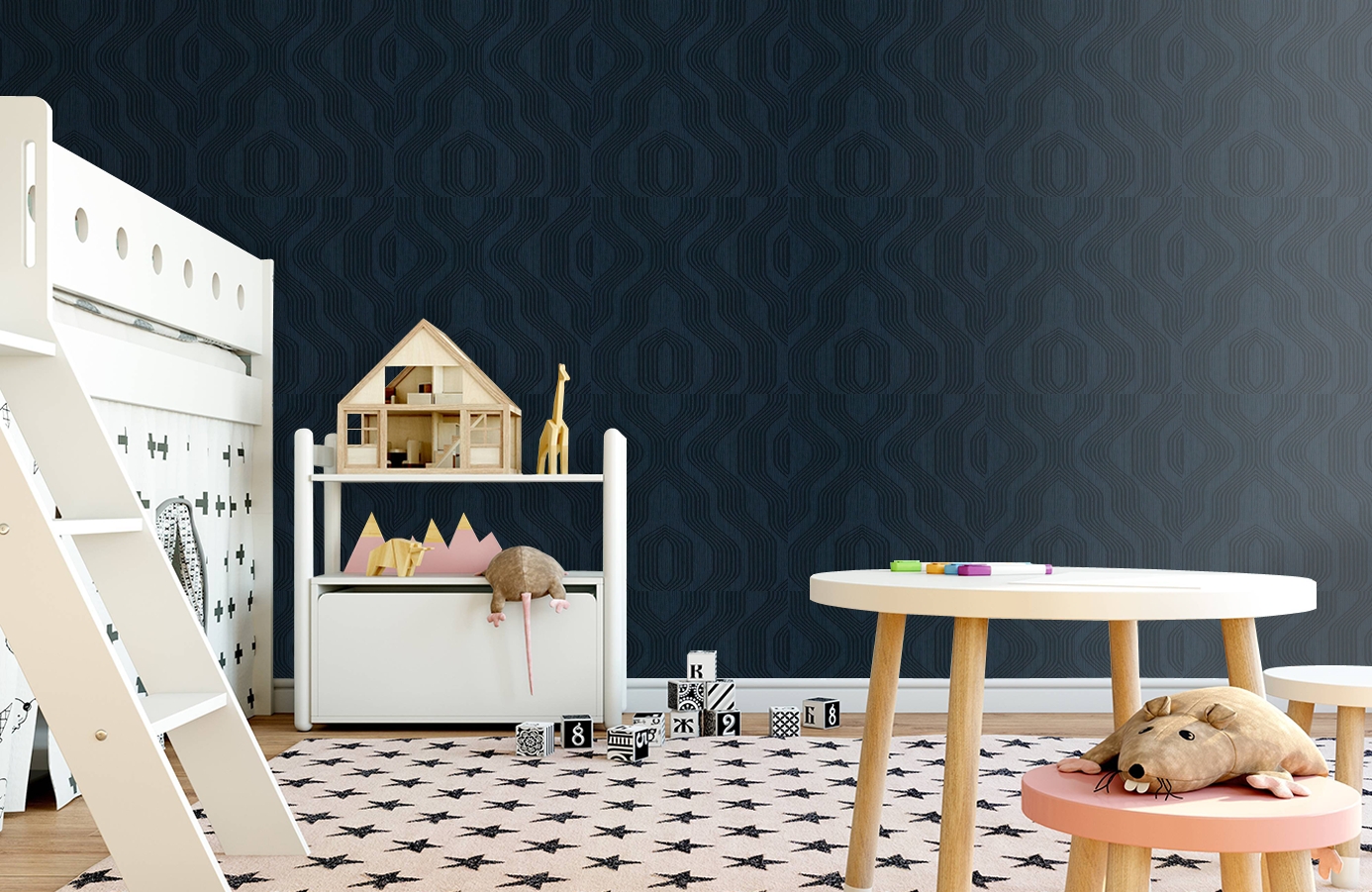 Обои BT3410 фото в интерьере детская