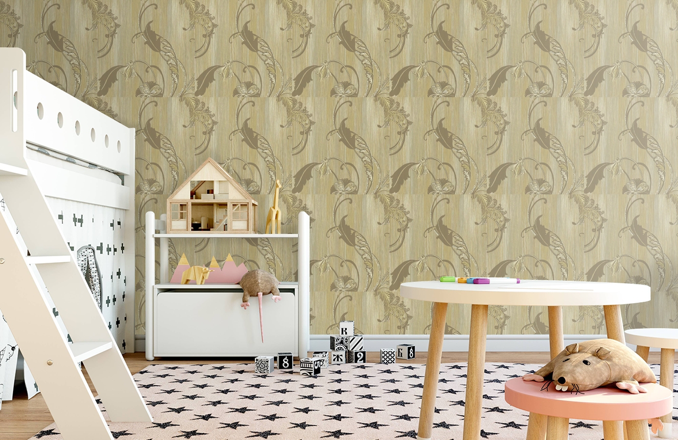 Обои DV40507 фото в интерьере детская