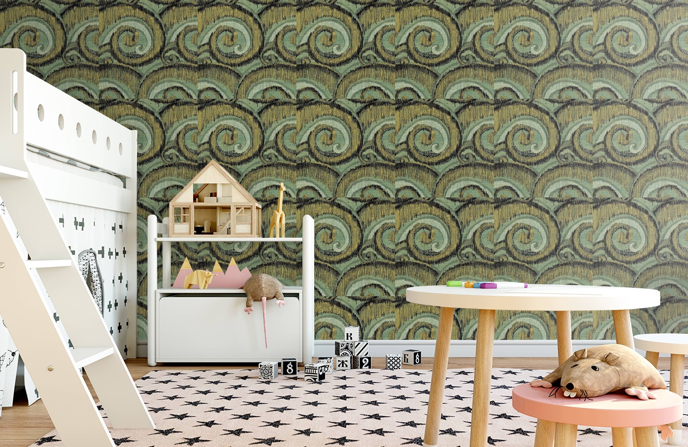 Обои DV40804 фото в интерьере детская