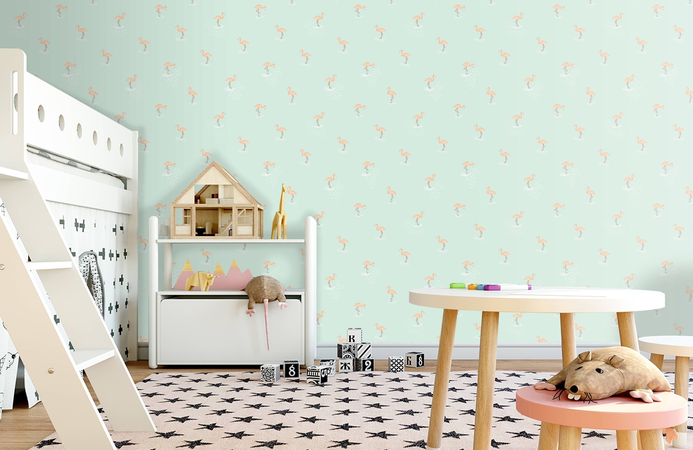 Обои JR2007 фото в интерьере детская