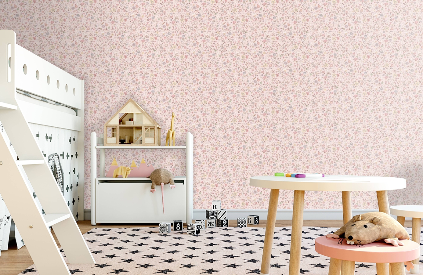 Обои JS3105 фото в интерьере детская Обои JS3105 фото в интерьере детская