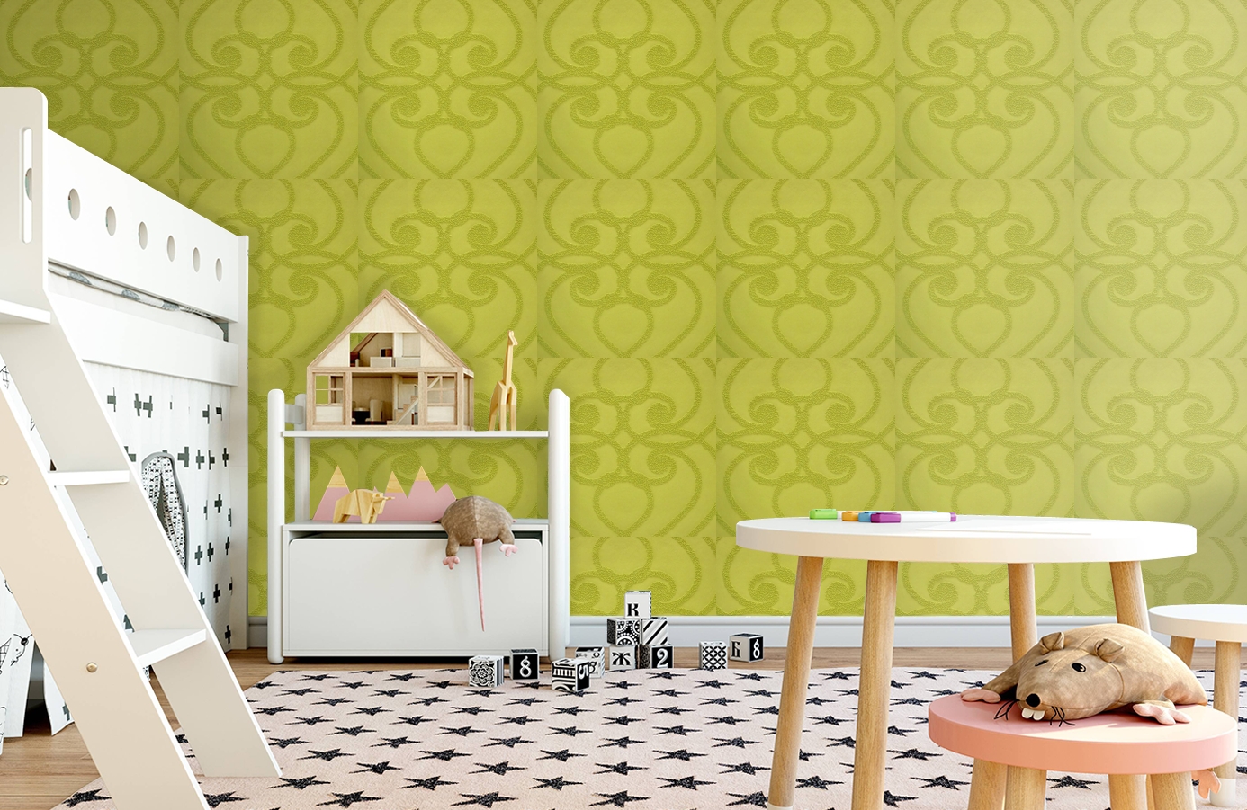 Обои 9429 фото в интерьере детская