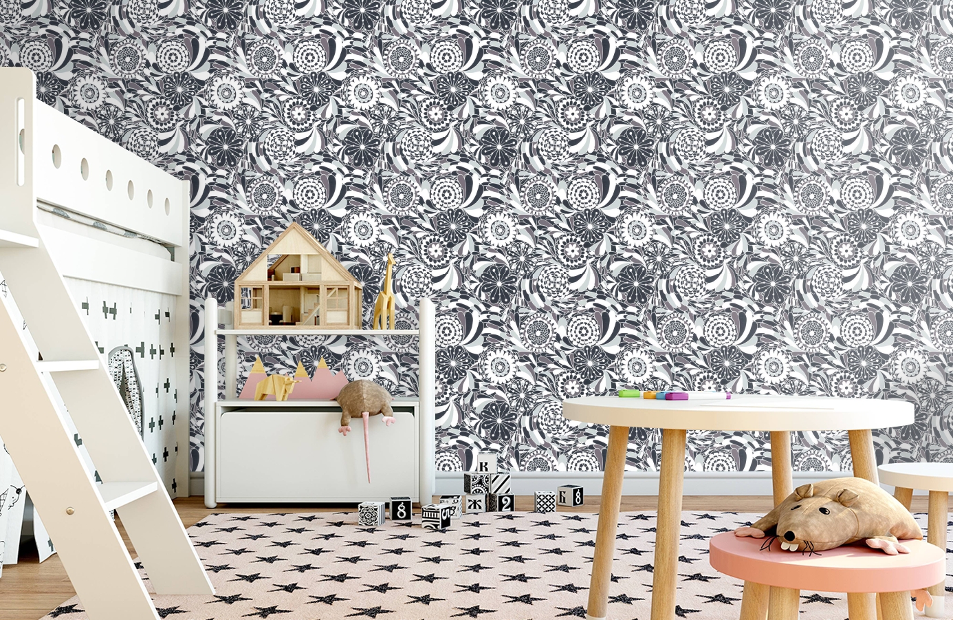 Обои 2005-1 фото в интерьере детская