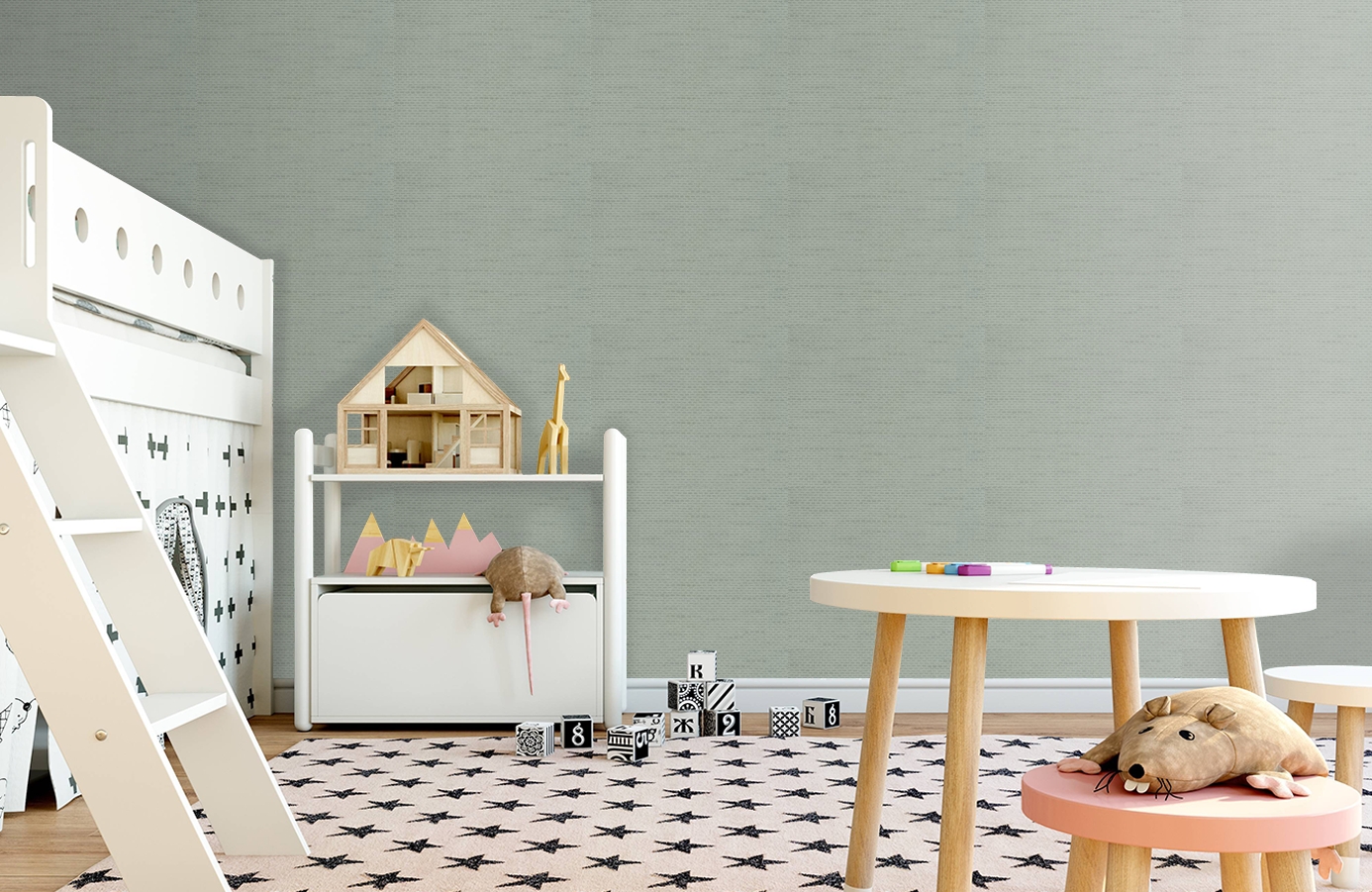 Обои 4830-7 фото в интерьере детская