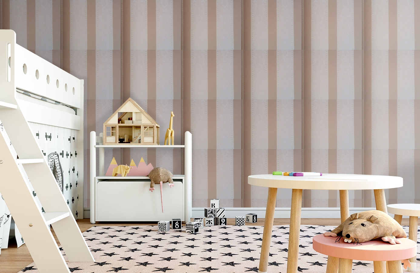 Обои 4831-3 фото в интерьере детская