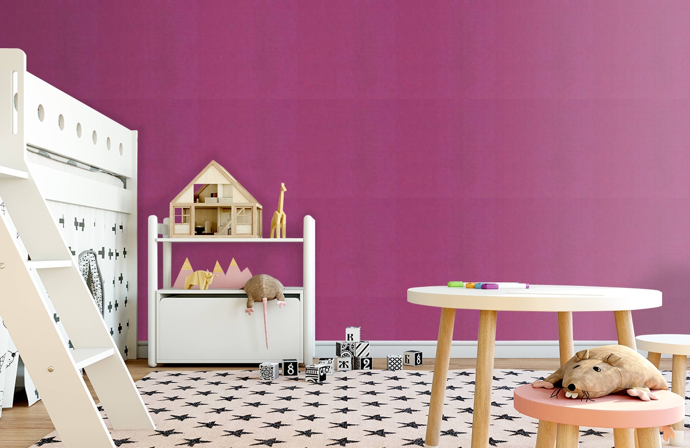 Обои 72221339 фото в интерьере детская