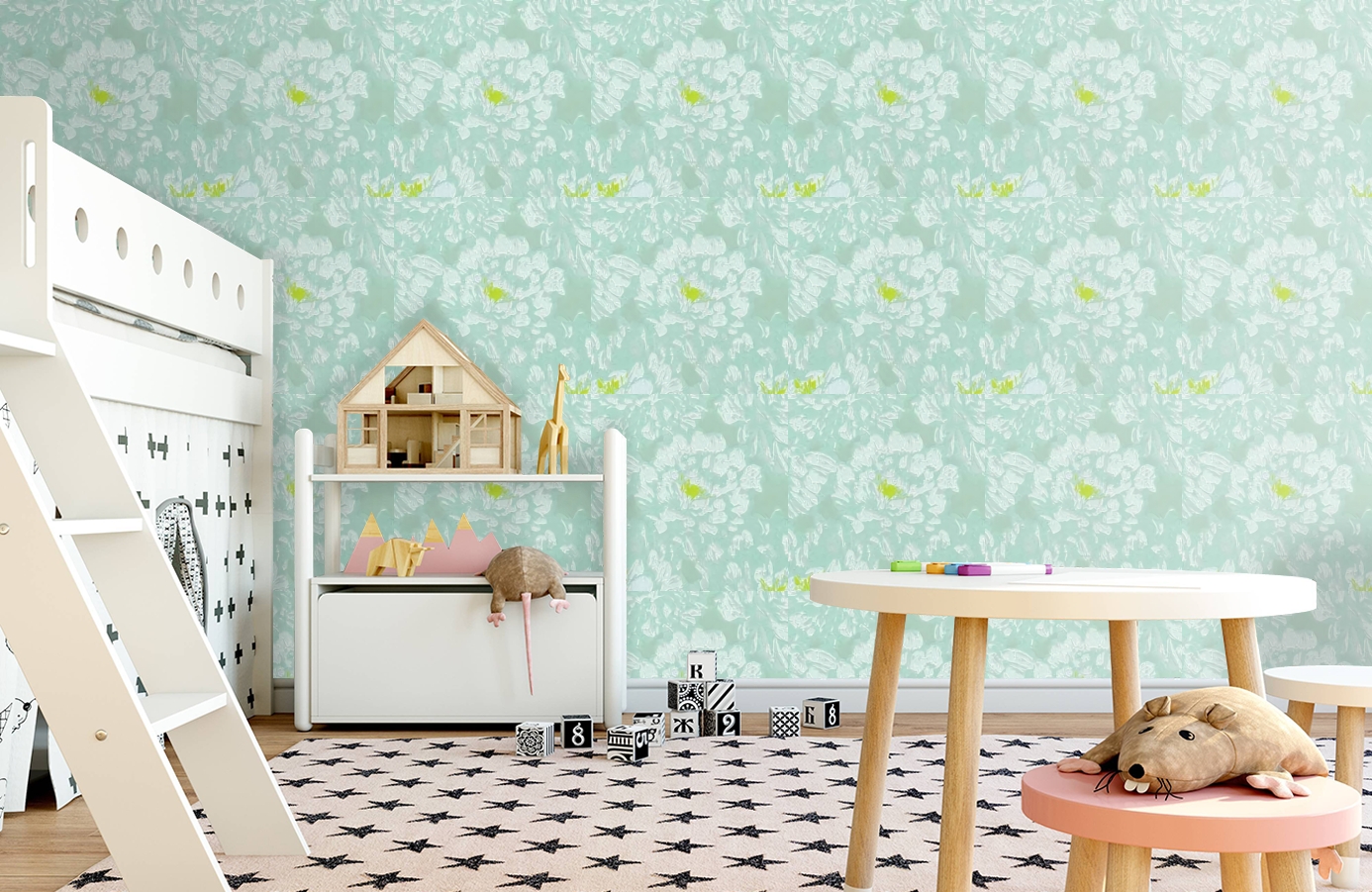 Обои 72270206 фото в интерьере детская