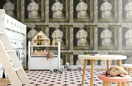 Обои Gallery B Charcoal фото в интерьере детская превью