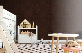 Обои Kew Taupe фото в интерьере детская превью