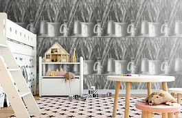 Обои Paintbox A Charcoal PBX2A фото в интерьере детская превью