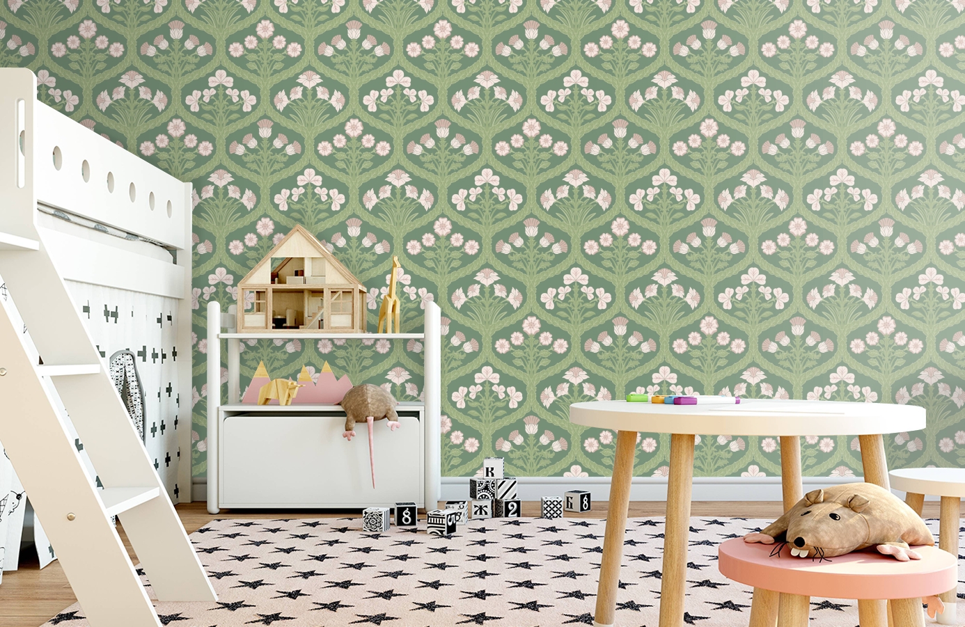 Обои 95-7044 фото в интерьере детская