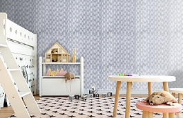 Обои Lucienne Indigo фото в интерьере детская превью