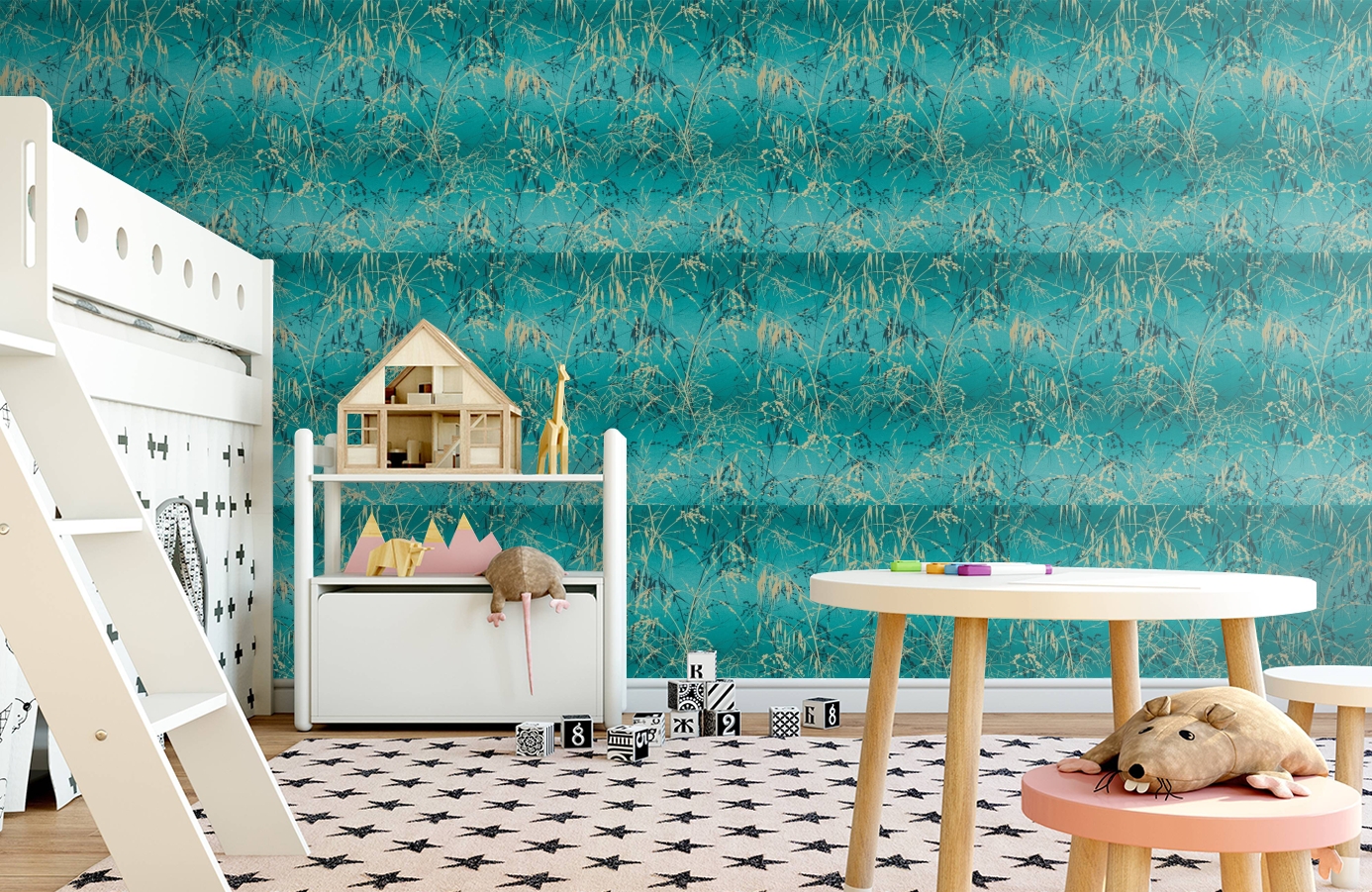 Обои 111404 фото в интерьере детская