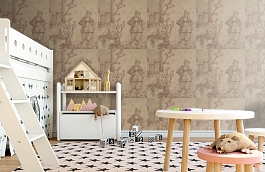 Обои Chinesetoile-Beijingbrown фото в интерьере детская превью