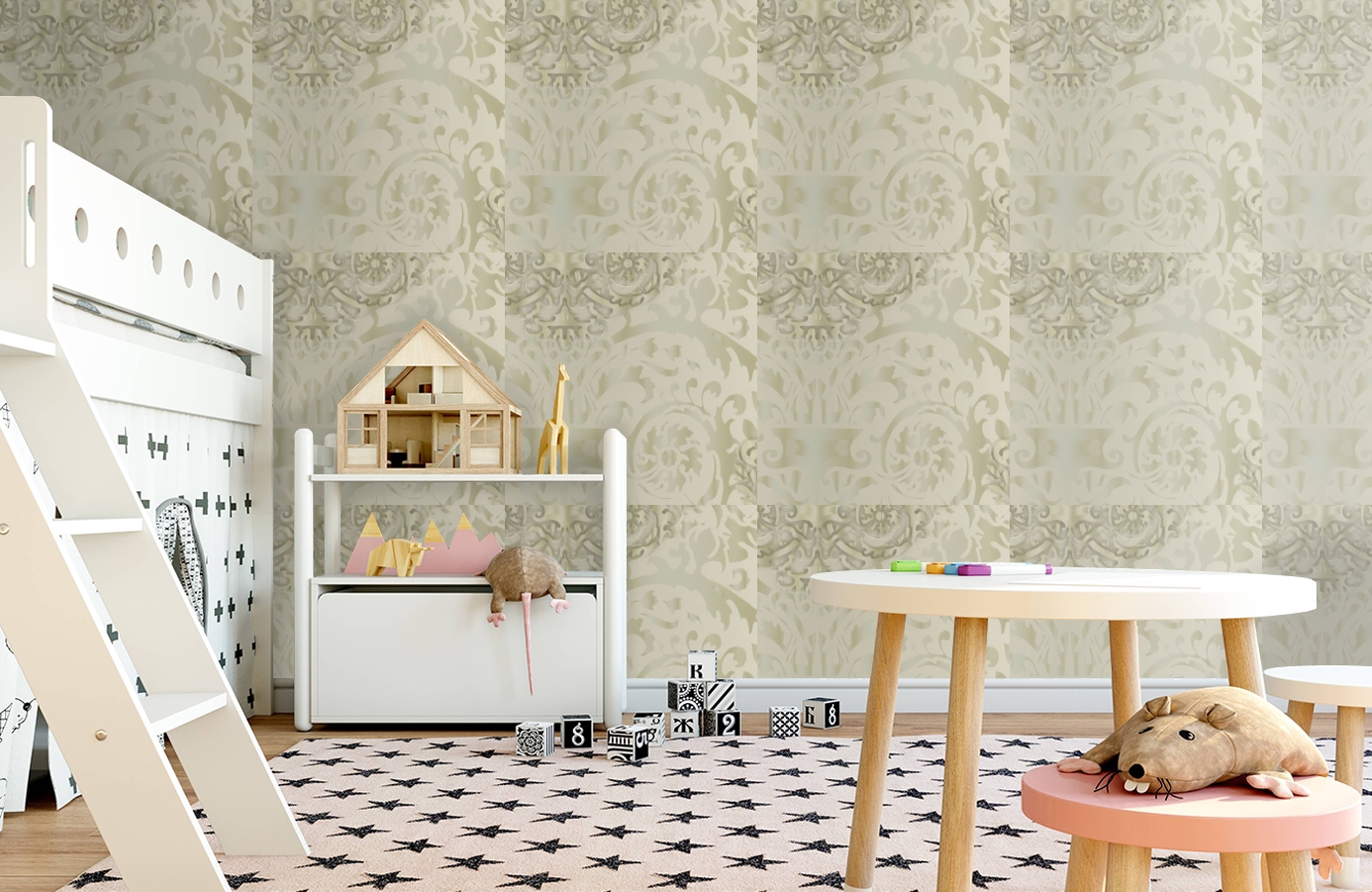 Обои HMY57634 фото в интерьере детская