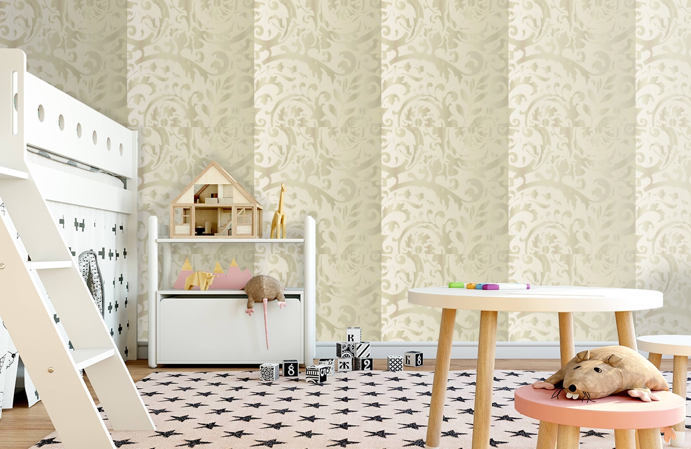 Обои HMY57642 фото в интерьере детская