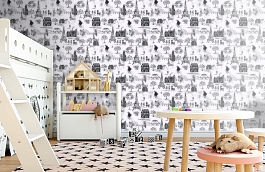 Обои W15 0040 W01 фото в интерьере детская превью