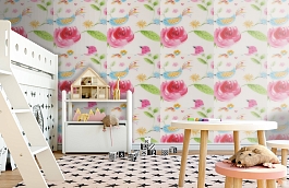 Обои W16.0001.W01 BIRDS.410 W- фото в интерьере детская превью