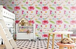 Обои W16.0002.W01 BIRDS.411 W- фото в интерьере детская превью