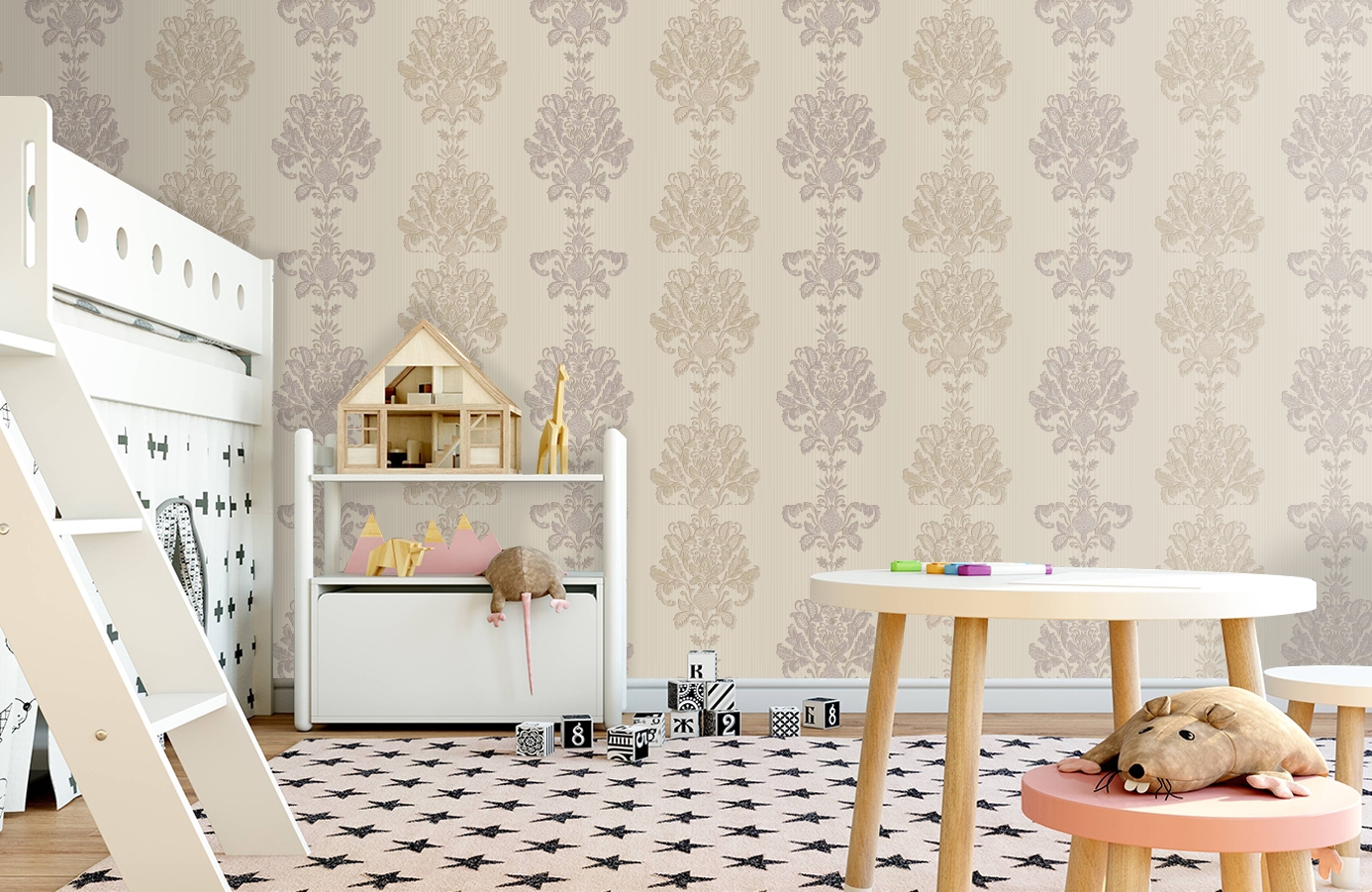 Обои LP9802 фото в интерьере детская