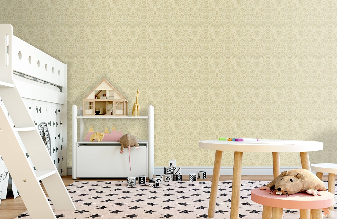 Обои SH5528 фото в интерьере детская
