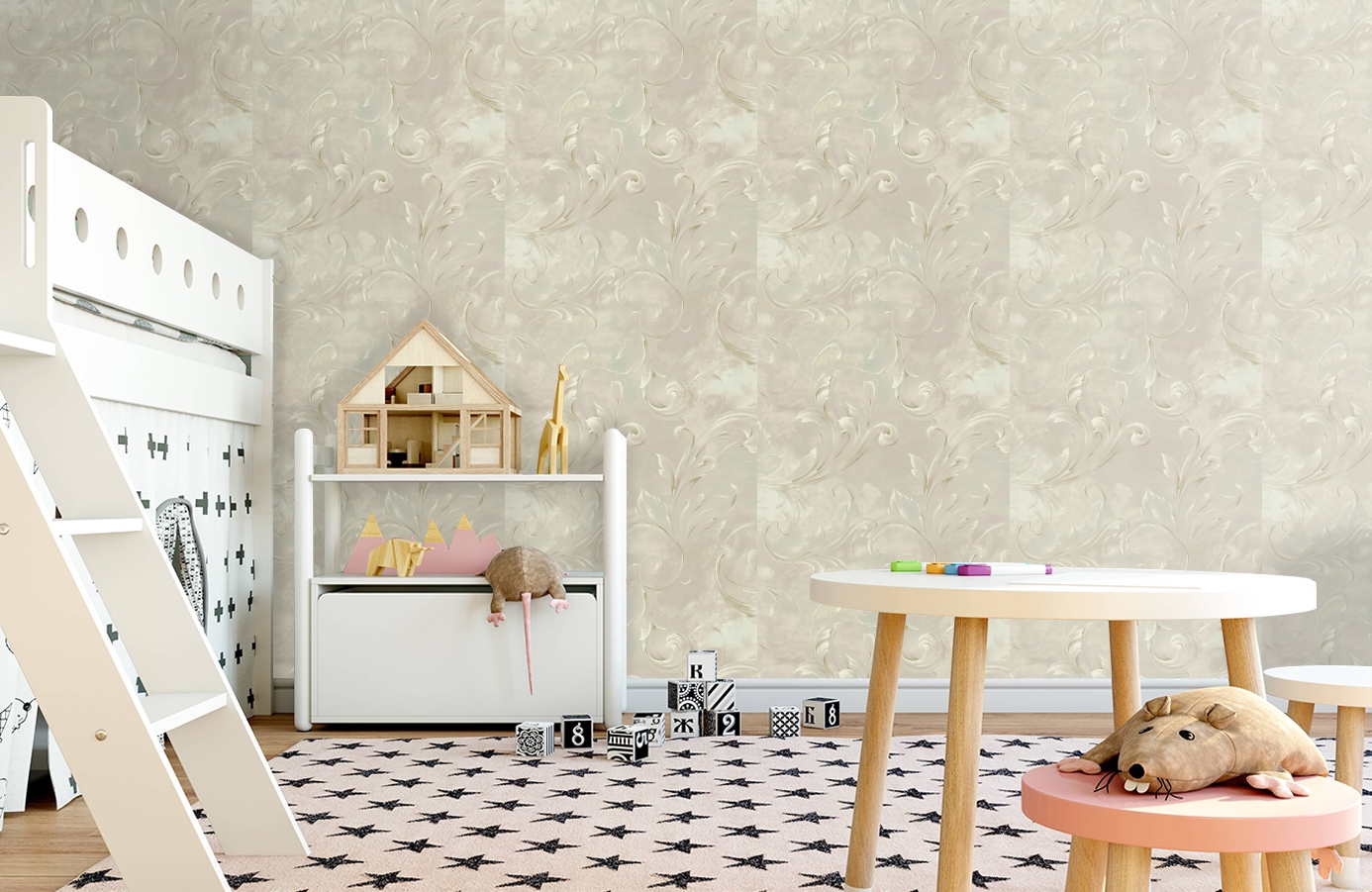 Обои SH5595 фото в интерьере детская