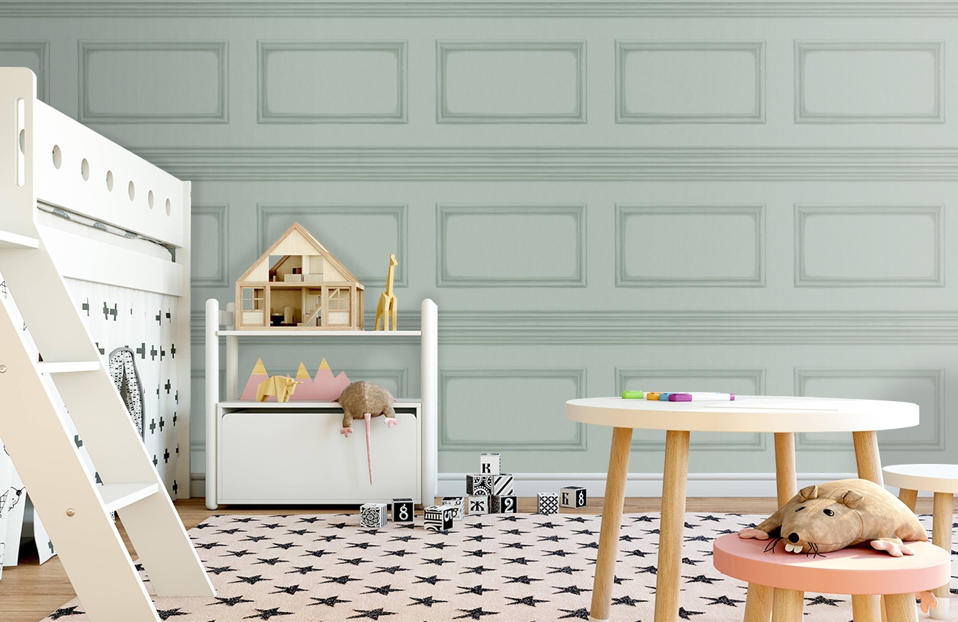 Обои 98/8035 фото в интерьере детская