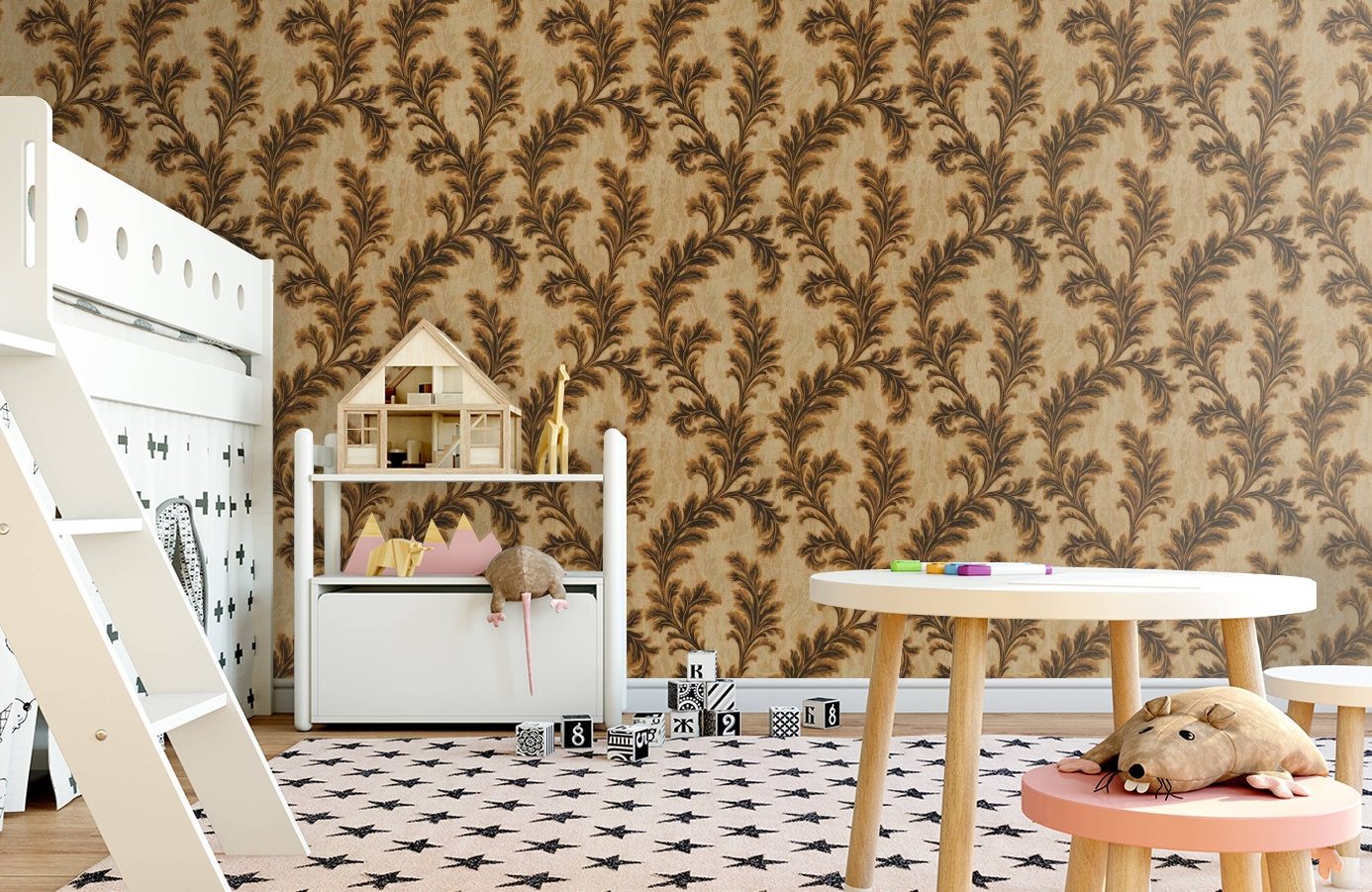 Обои 12032 фото в интерьере детская