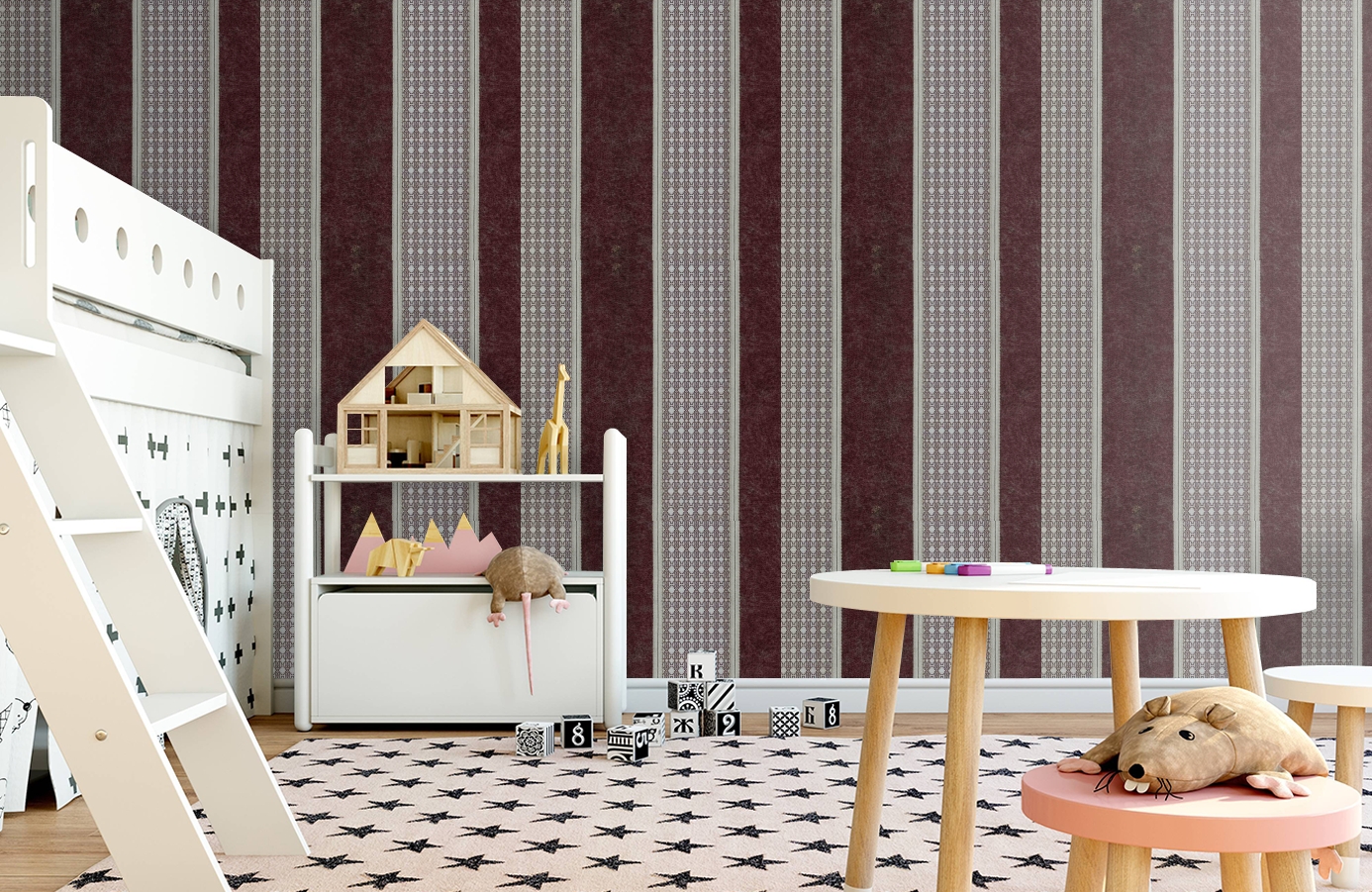 Обои 17038 фото в интерьере детская