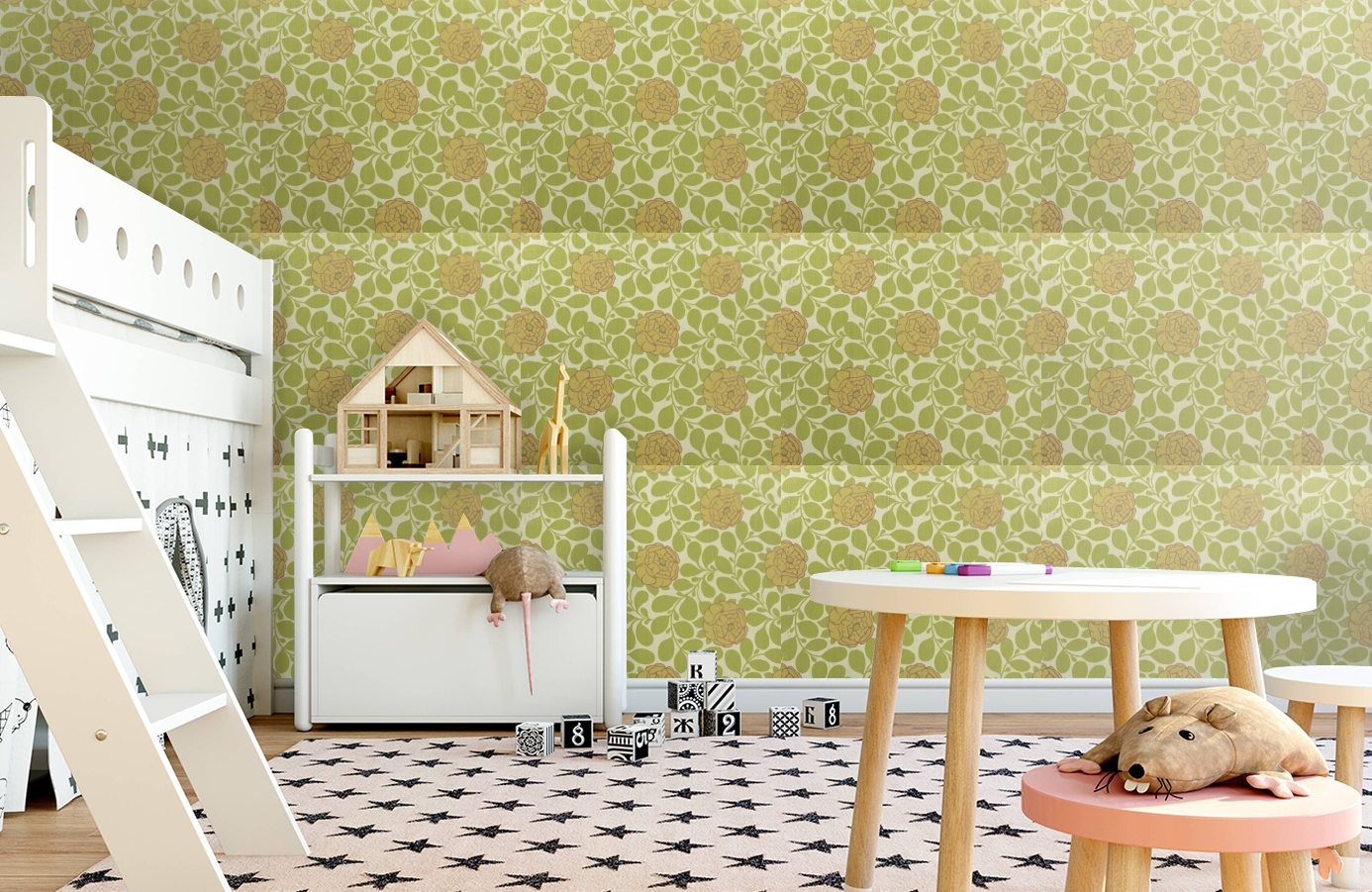 Обои 9700V1 фото в интерьере детская