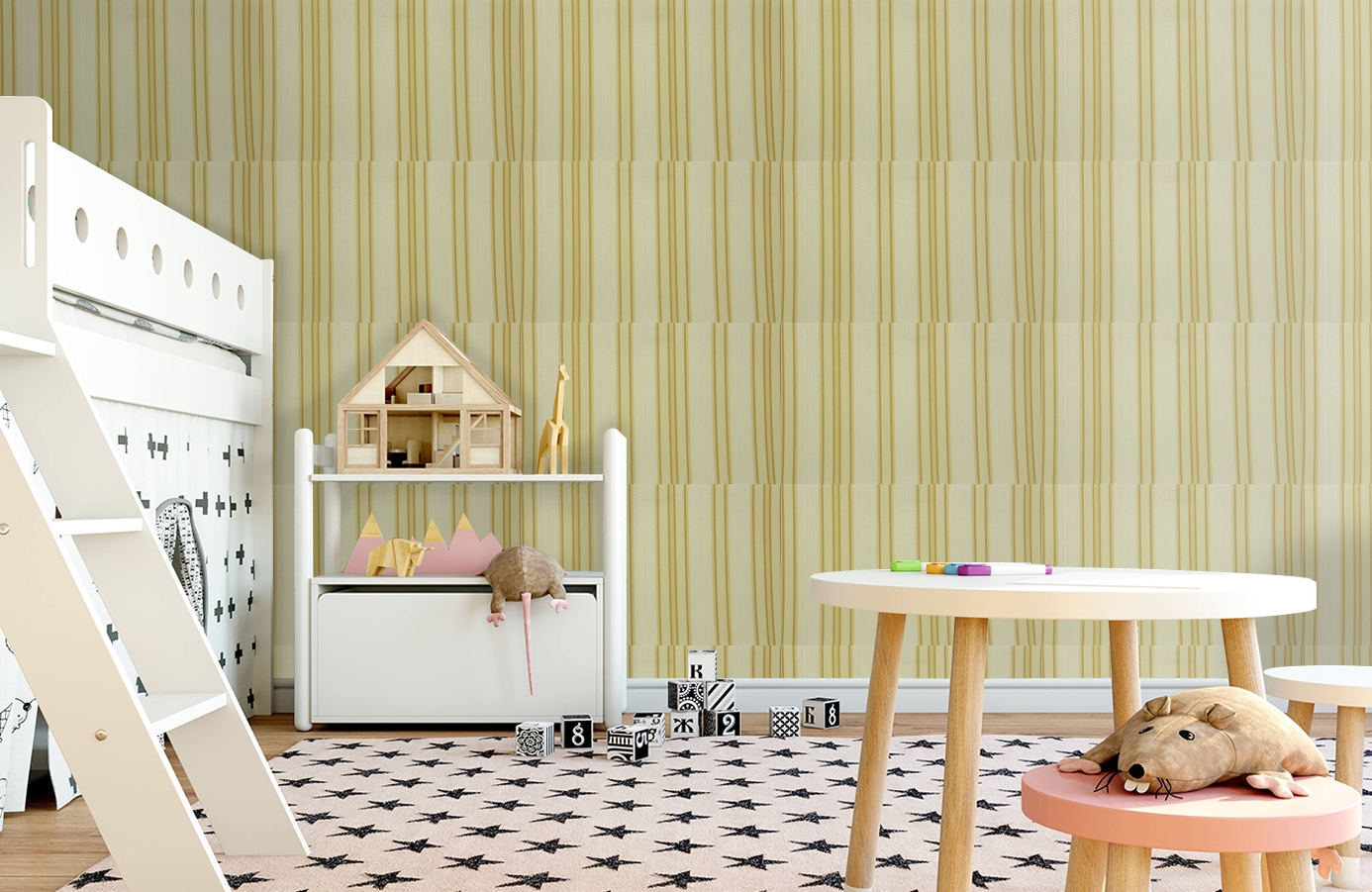 Обои 9710E1 фото в интерьере детская