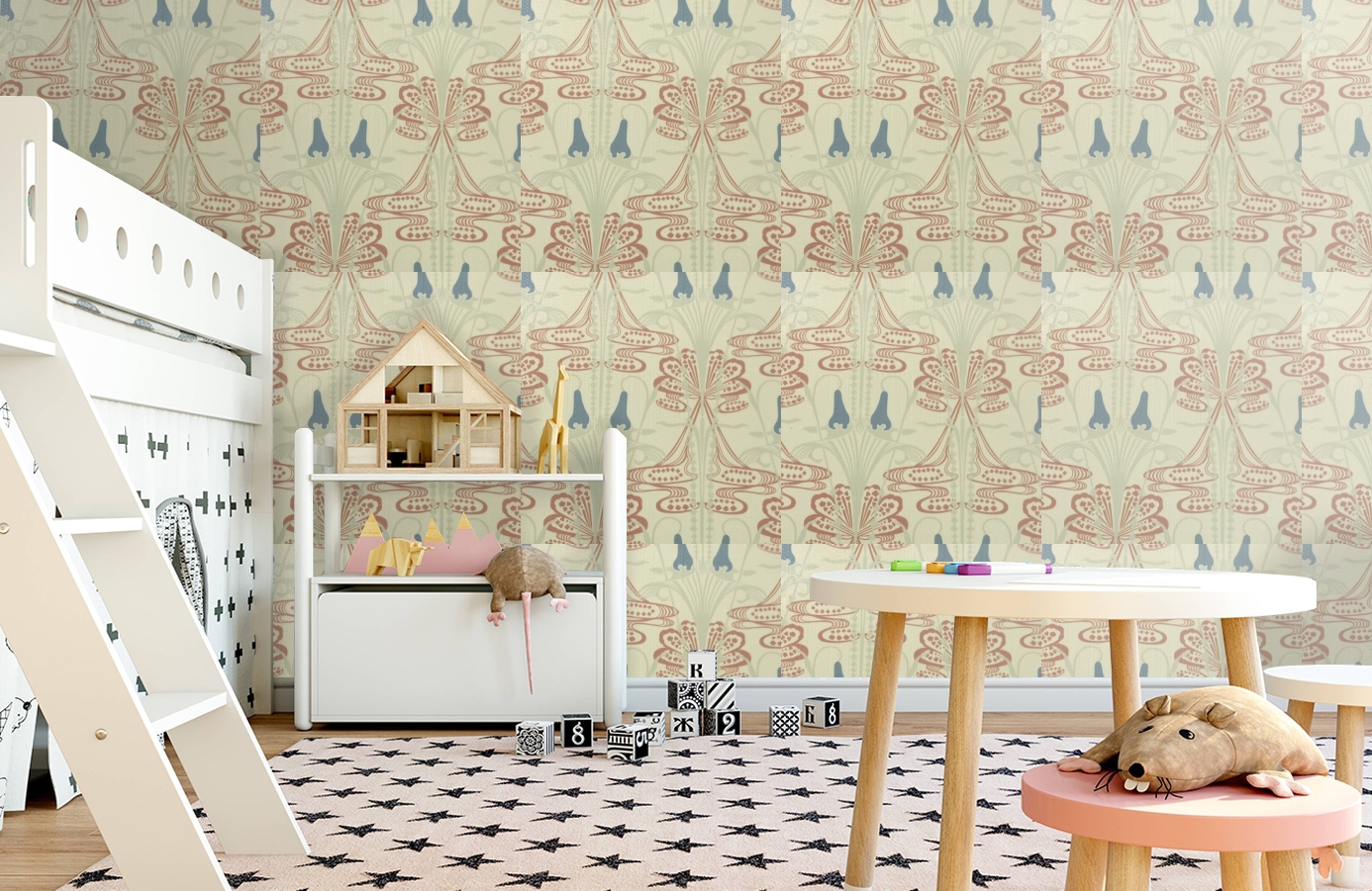 Обои 9720B1 фото в интерьере детская Обои 9720B1 фото в интерьере детская