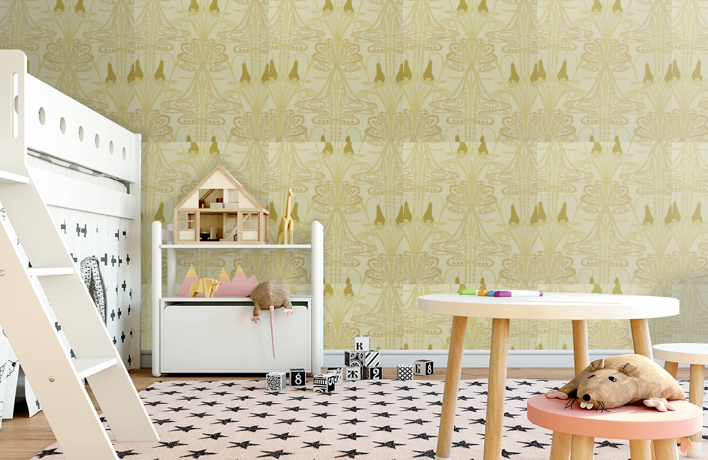 Обои 9720E2 фото в интерьере детская