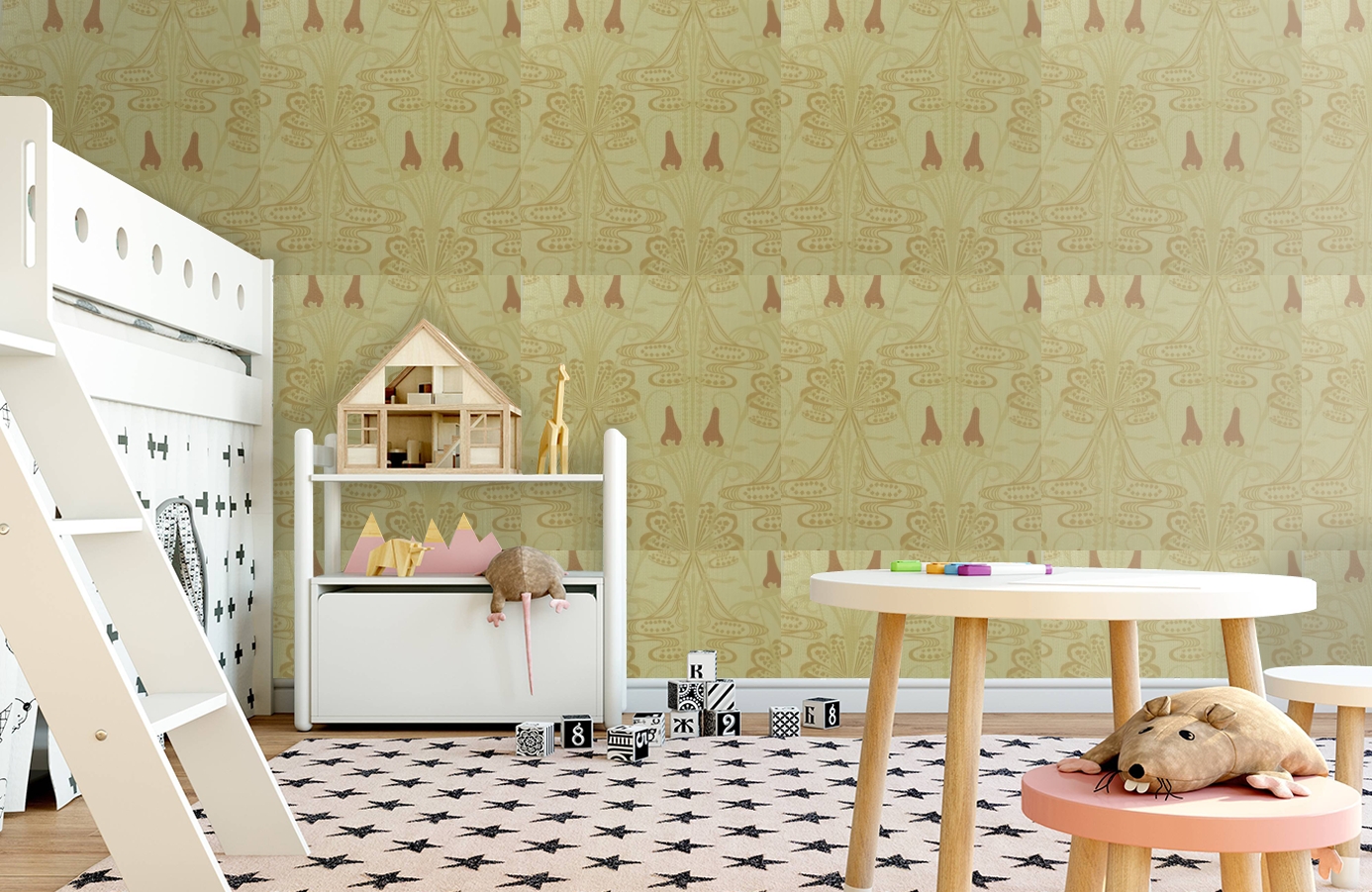Обои 9720M1 фото в интерьере детская