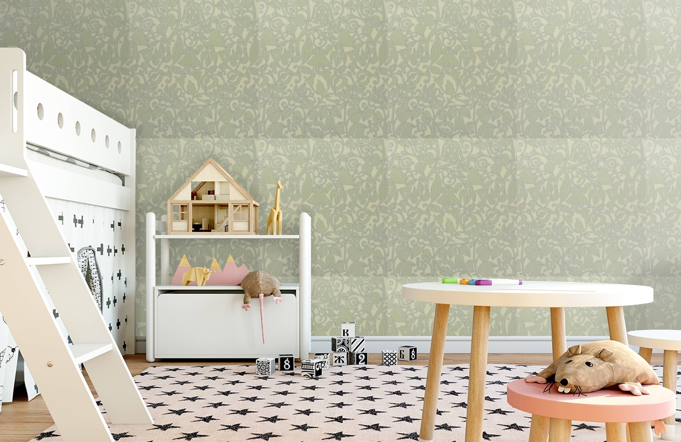 Обои 9730B1 фото в интерьере детская