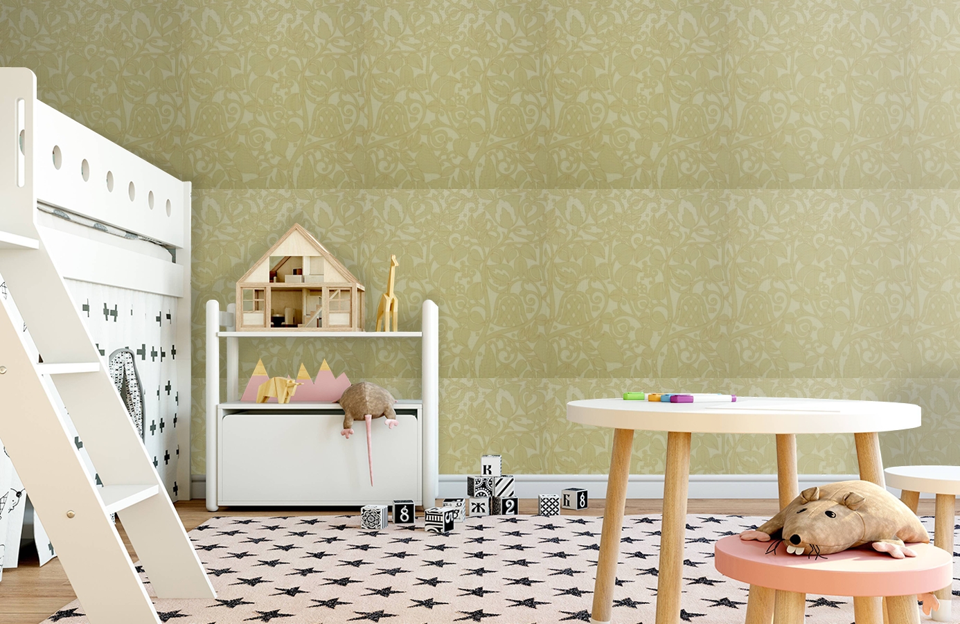 Обои 9730E1 фото в интерьере детская