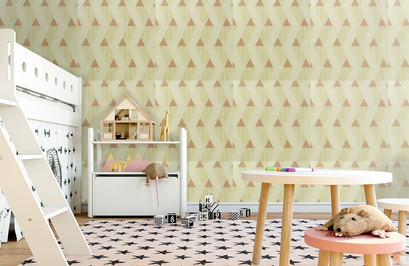 Обои 9740M1 фото в интерьере детская