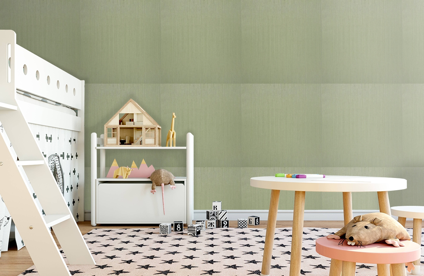 Обои 9760B1 фото в интерьере детская