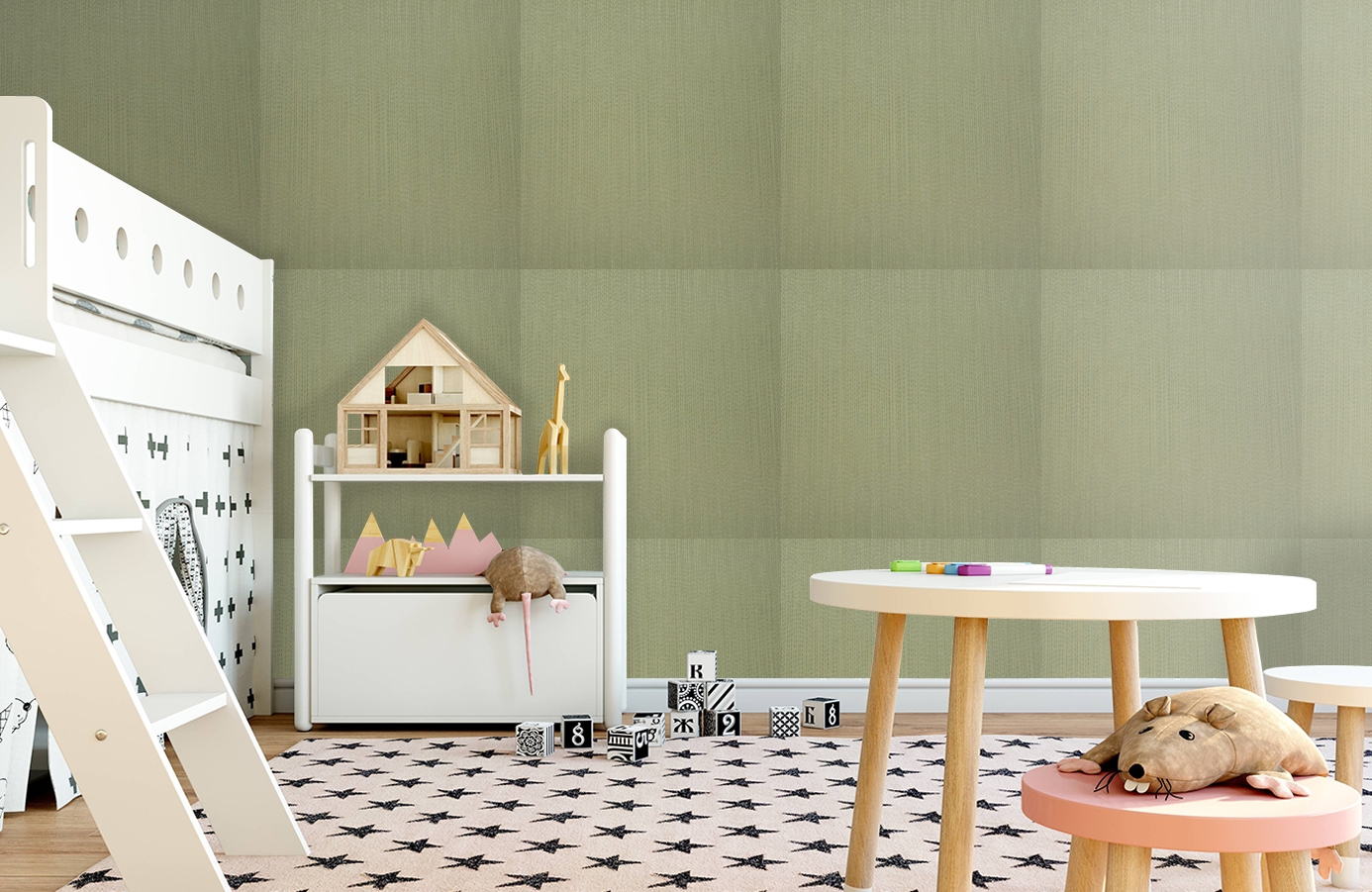 Обои 9760G1 фото в интерьере детская