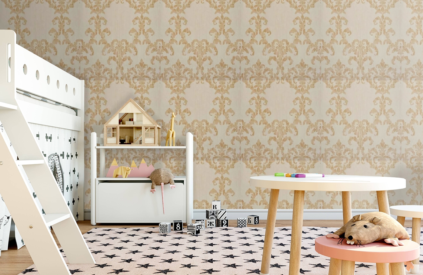 Обои 72440152 фото в интерьере детская