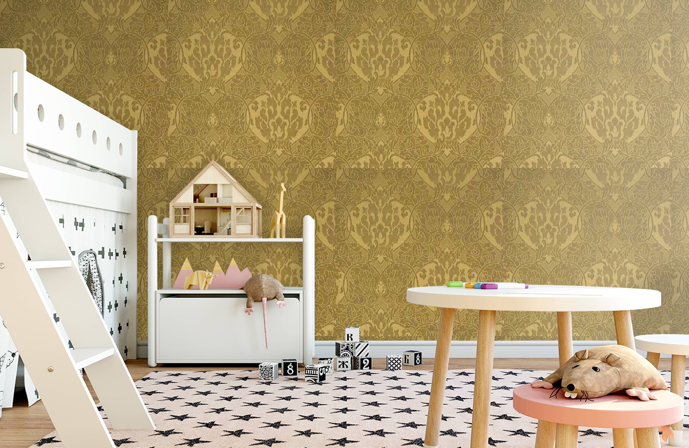 Обои 208003 фото в интерьере детская