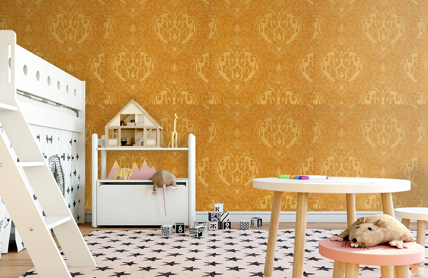 Обои 208006 фото в интерьере детская