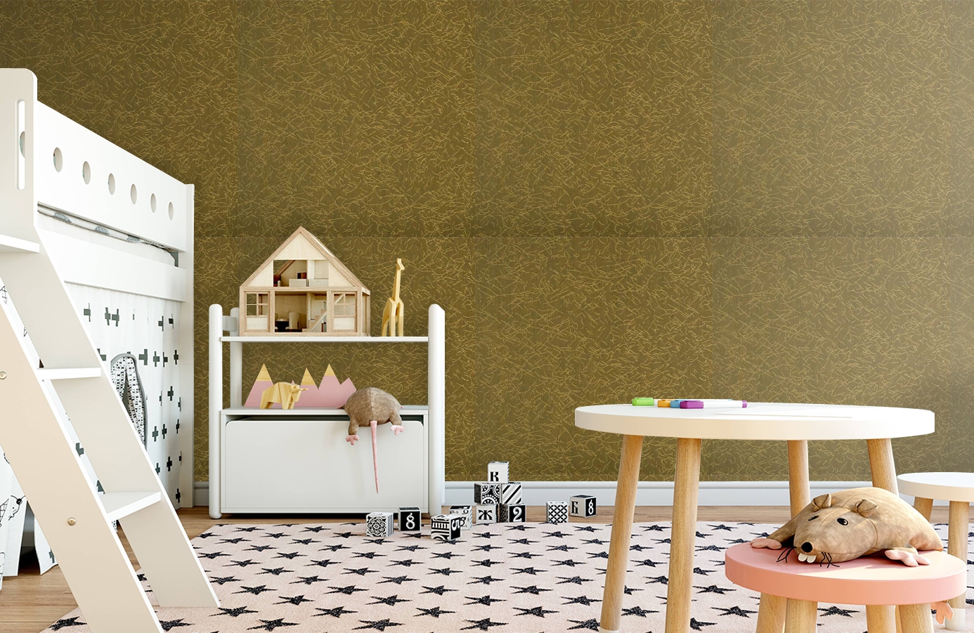 Обои 208011 фото в интерьере детская
