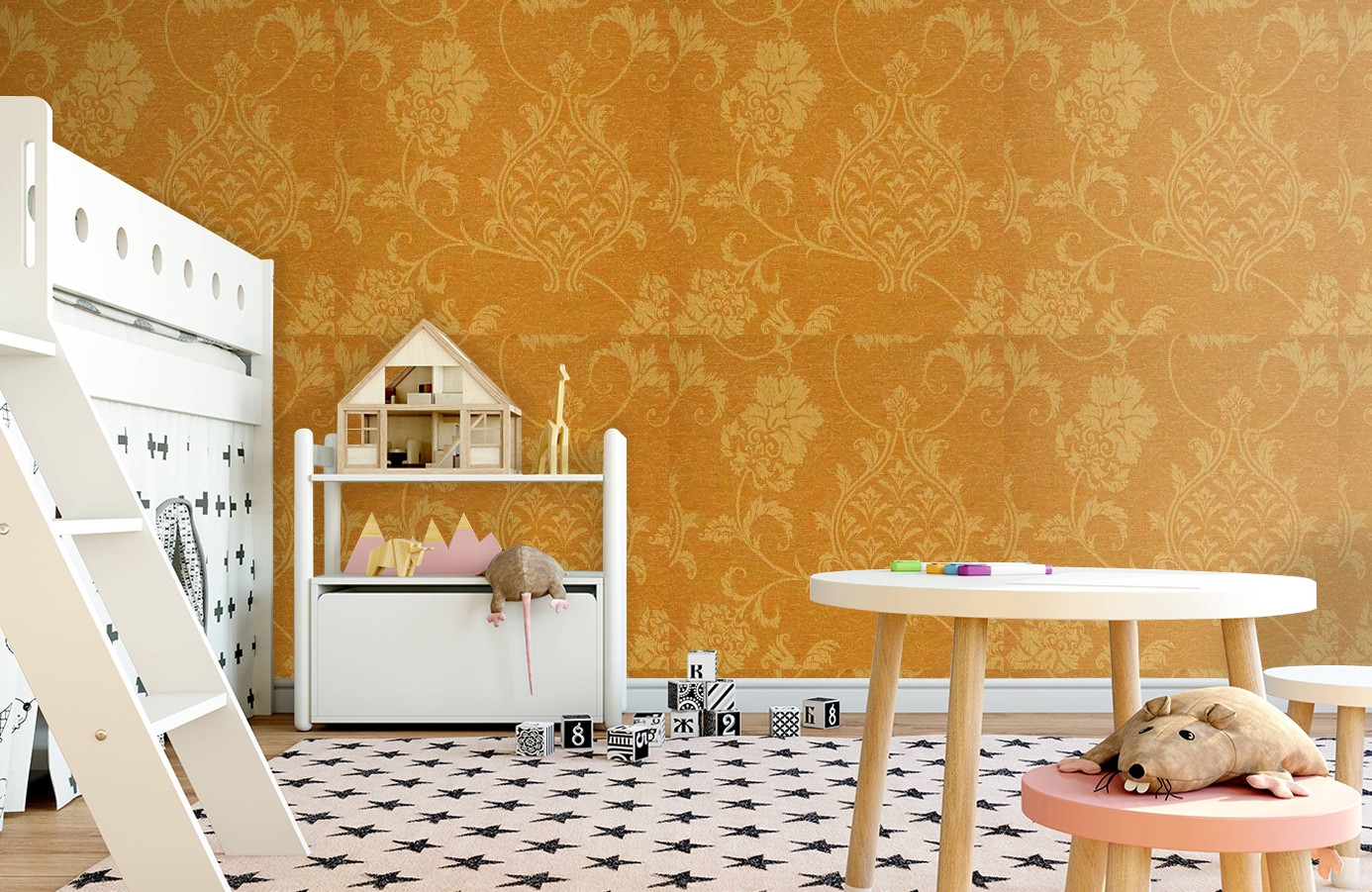 Обои 208022 фото в интерьере детская