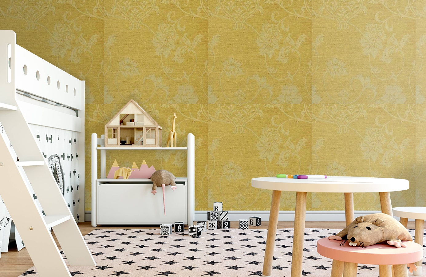 Обои 208024 фото в интерьере детская