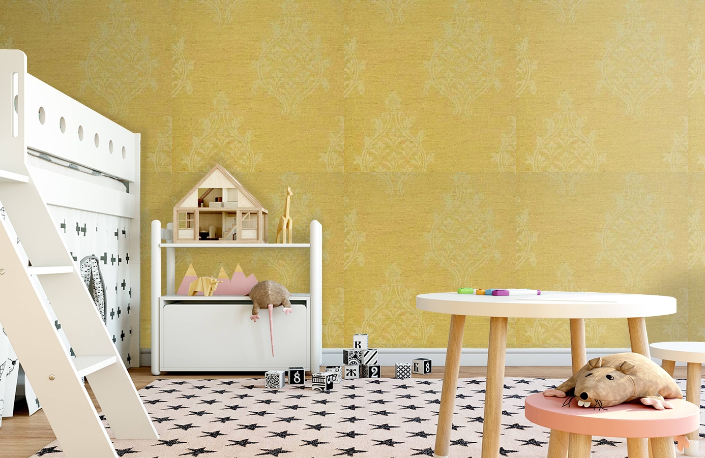 Обои 208032 фото в интерьере детская