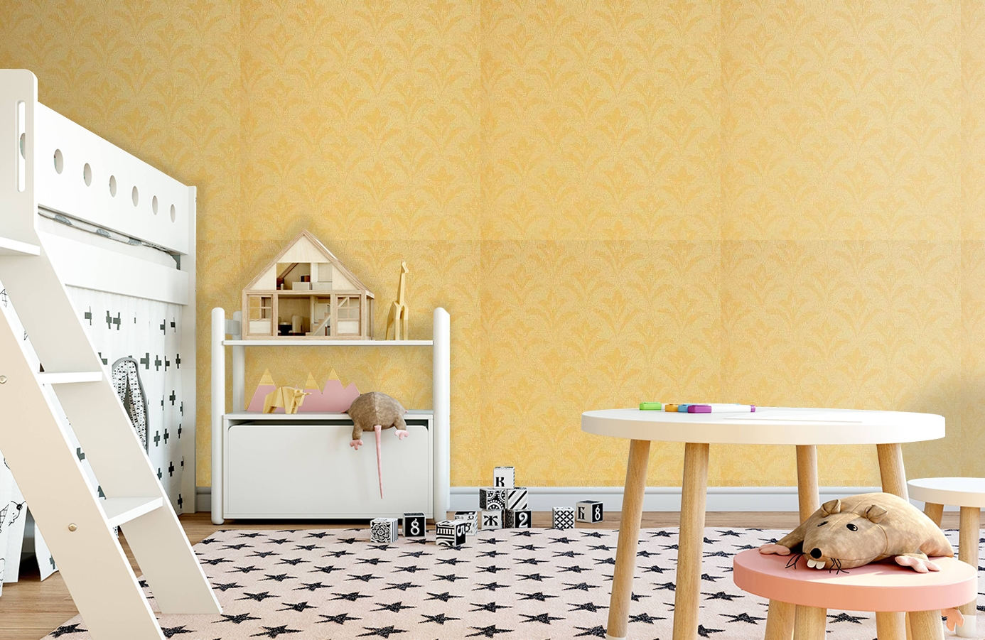 Обои 208033 фото в интерьере детская Обои 208033 фото в интерьере детская