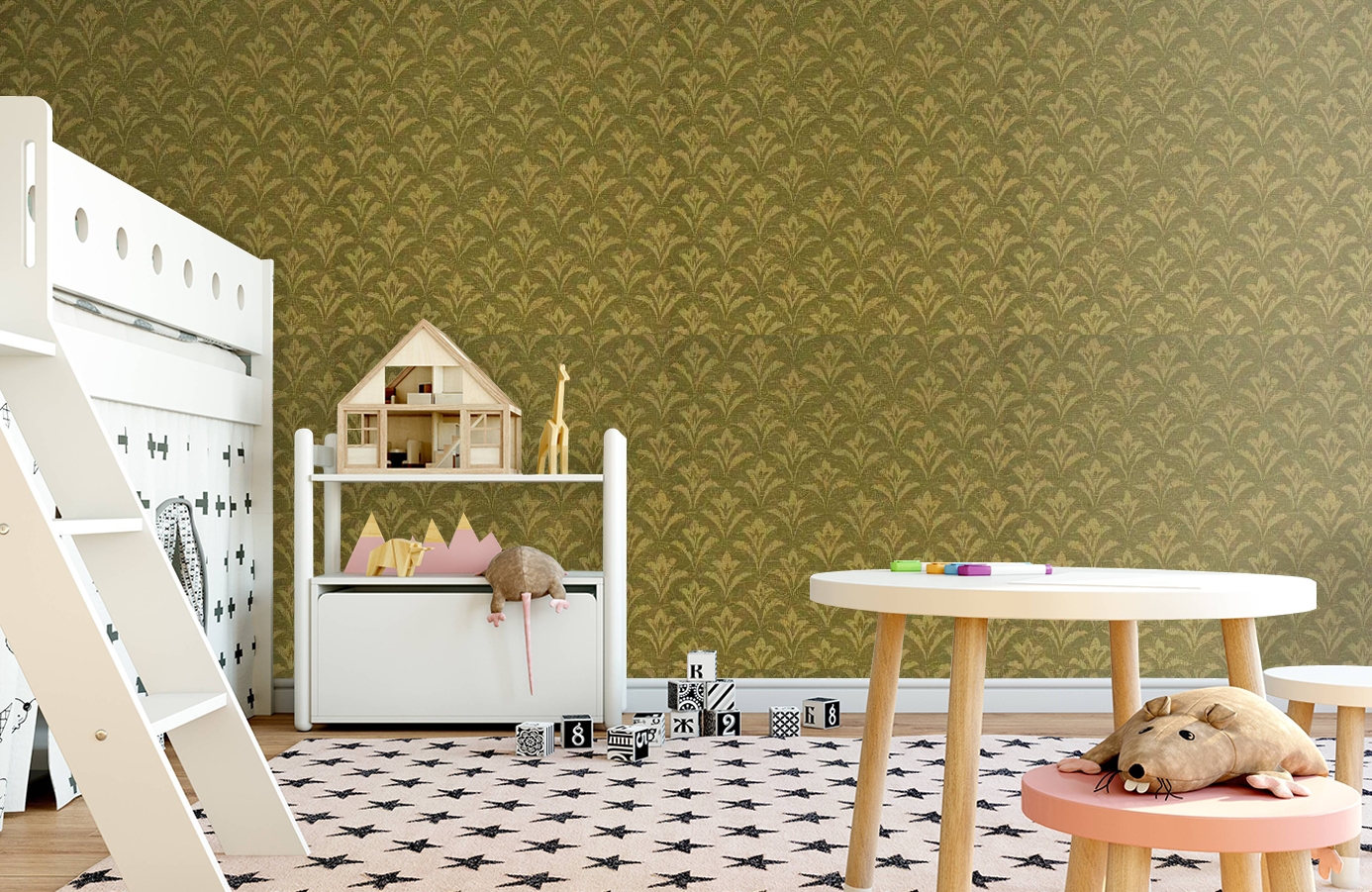 Обои 208036 фото в интерьере детская